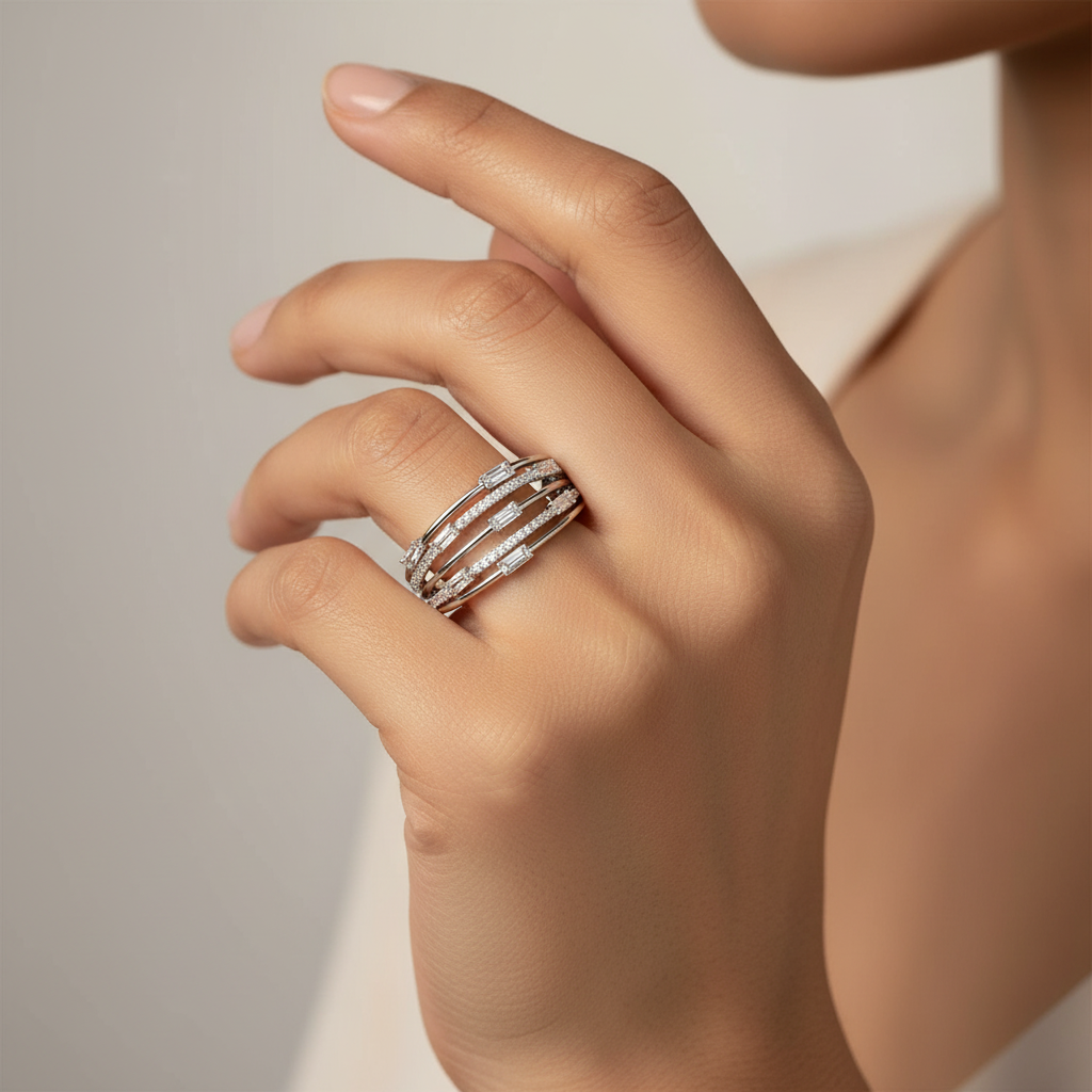Meiara AI Lifestyle — Lume Illusion Stacked Ring