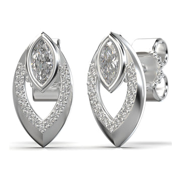 Meiara Eve Marquise Open Frame Stud Earrings in 925 sterling silver