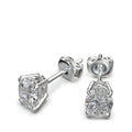 Eve Oval Radiant Four-Prong Basket Stud