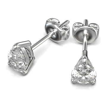 Meiara Eve Pear Radiant Three-Prong Martini Stud in 925 sterling silver