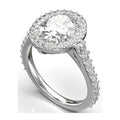 Iris Oval Halo Full Pavé Ring