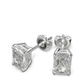 Eve Emerald Radiant Four-Prong Basket Stud