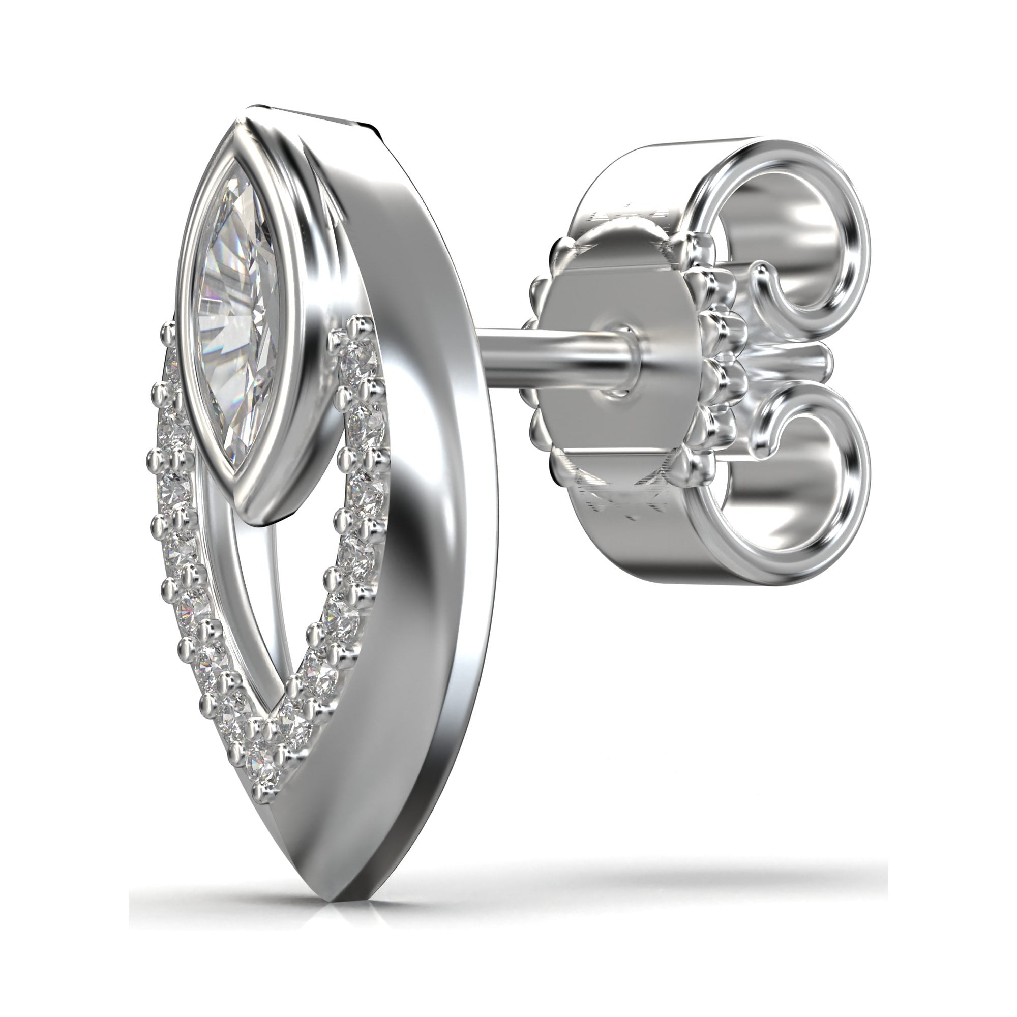 Meiara Eve Marquise Open Frame Stud Earrings in 925 sterling silver