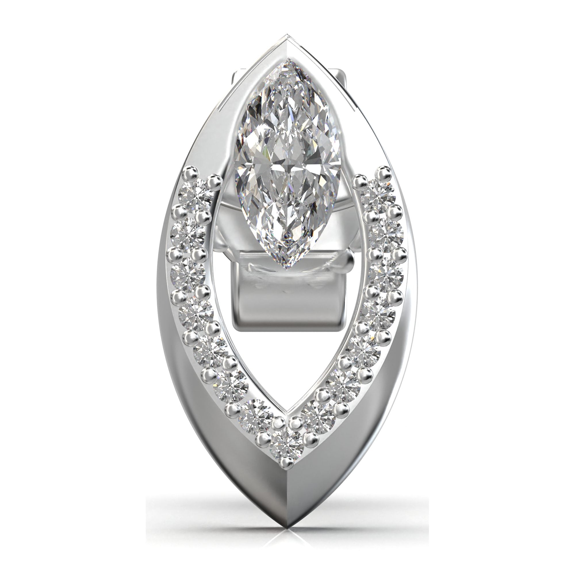 Meiara Eve Marquise Open Frame Stud Earrings in 925 sterling silver