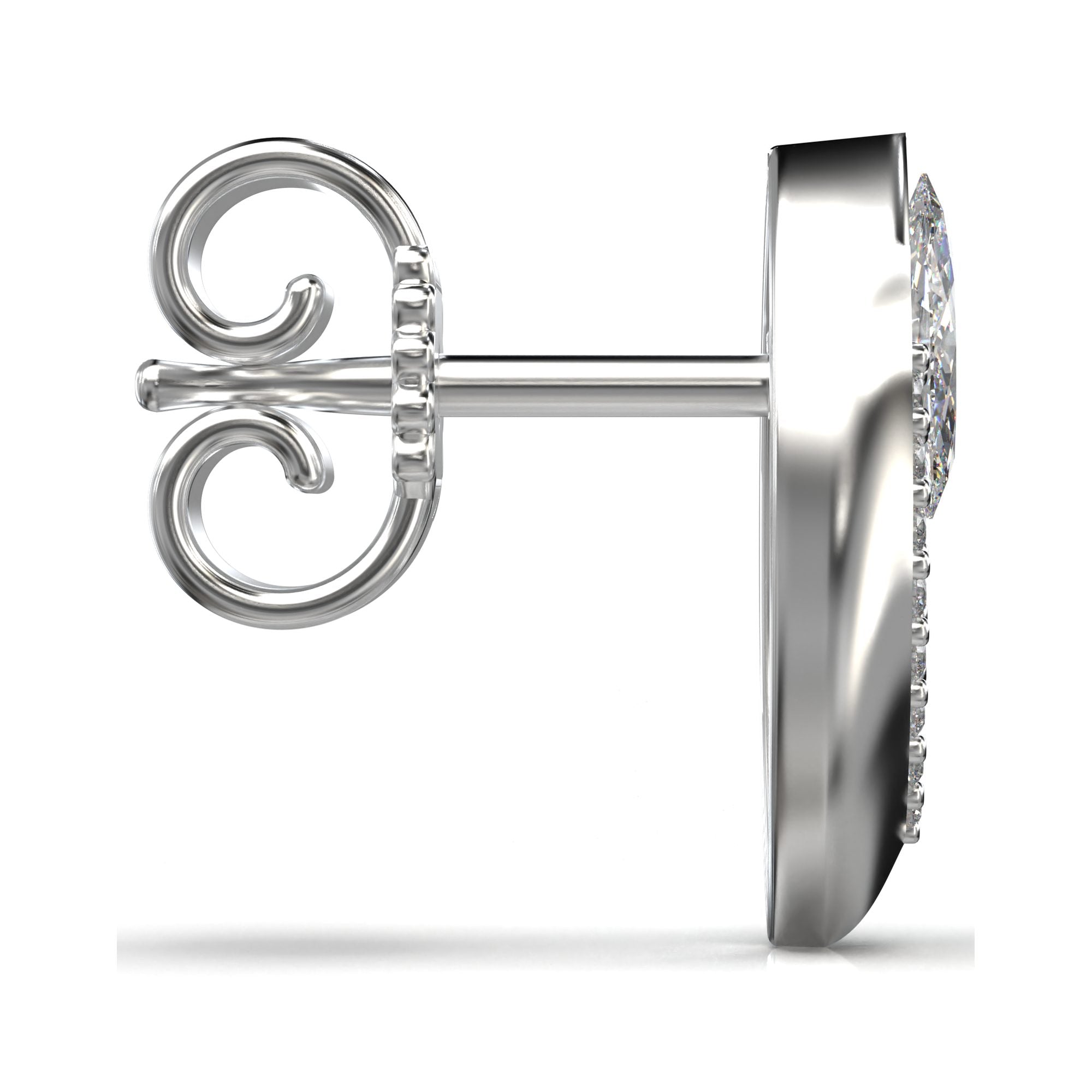 Meiara Eve Marquise Open Frame Stud Earrings in 925 sterling silver