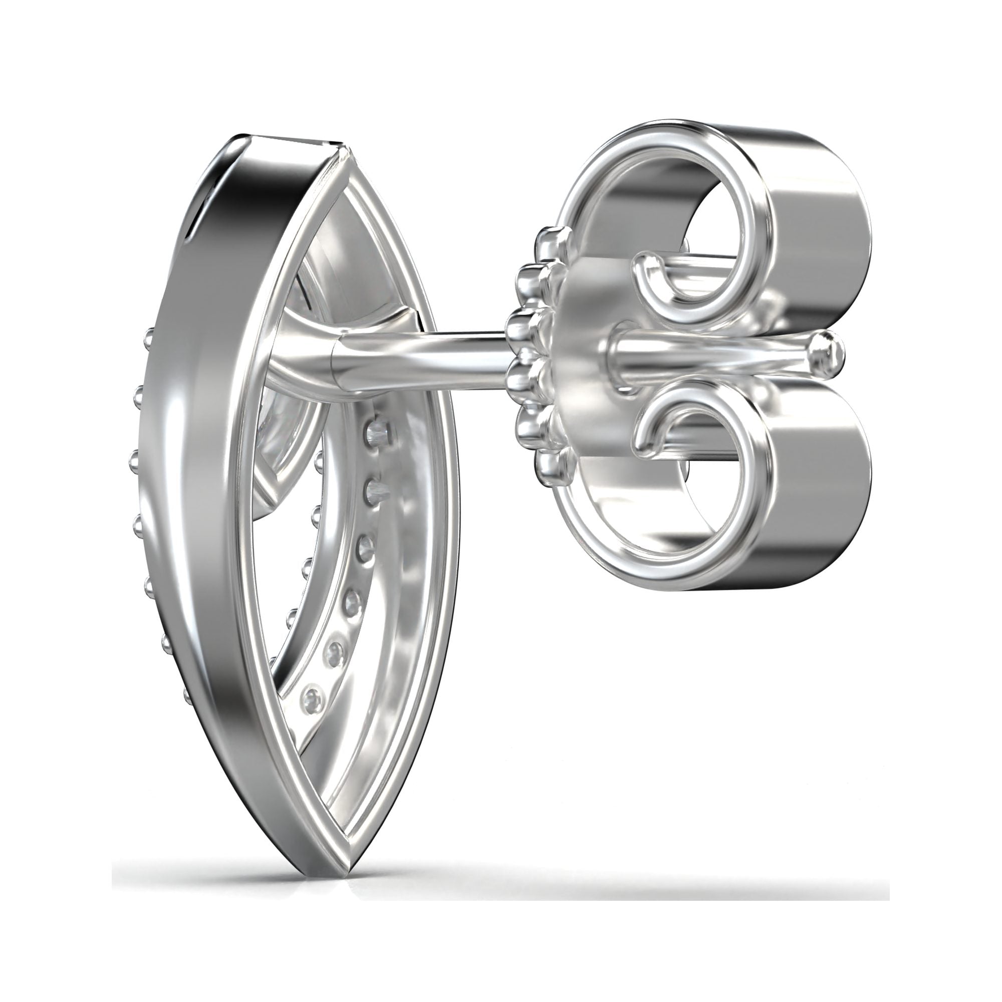 Meiara Eve Marquise Open Frame Stud Earrings in 925 sterling silver