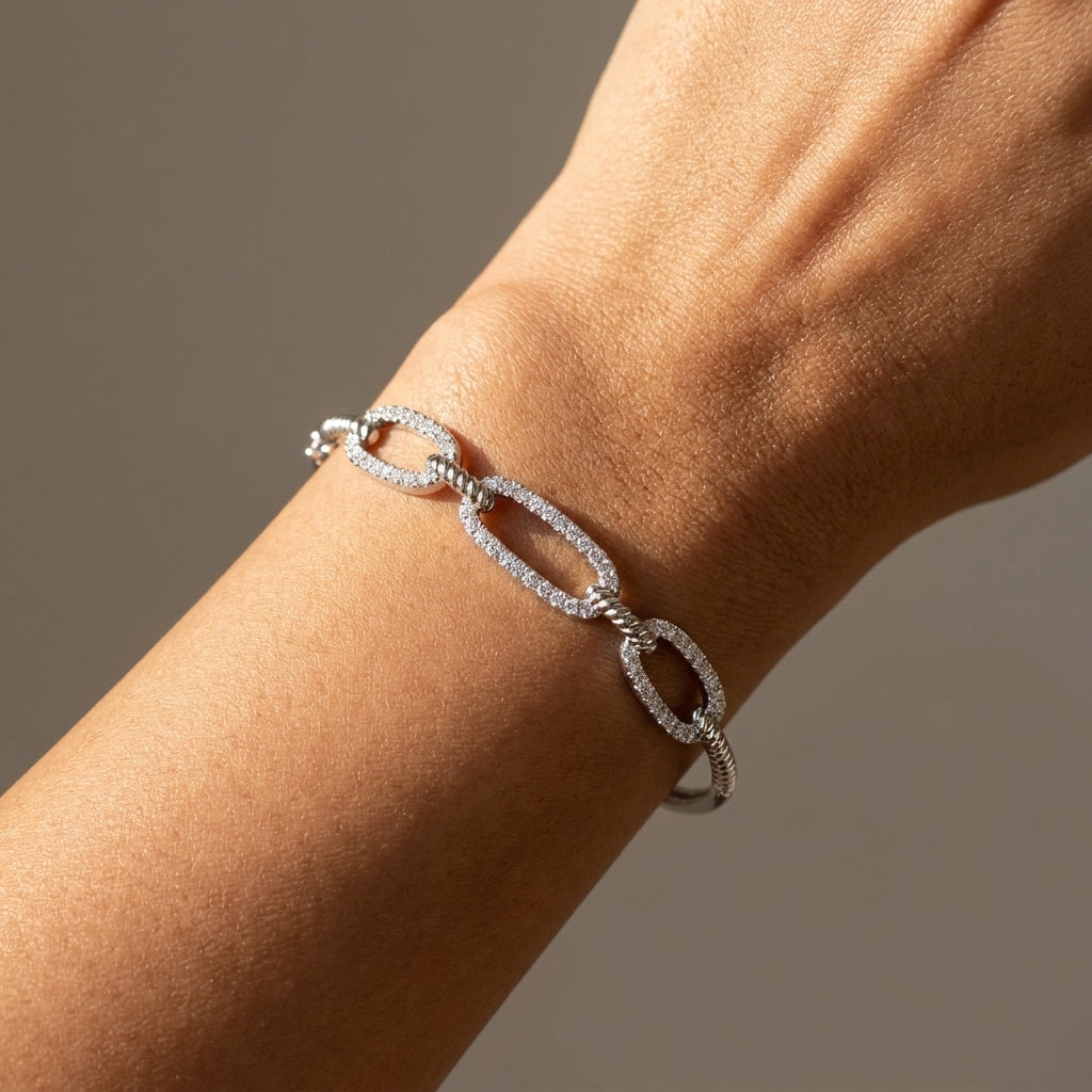 Meiara AI Lifestyle — Onyx Woven Rope Chain Bangle