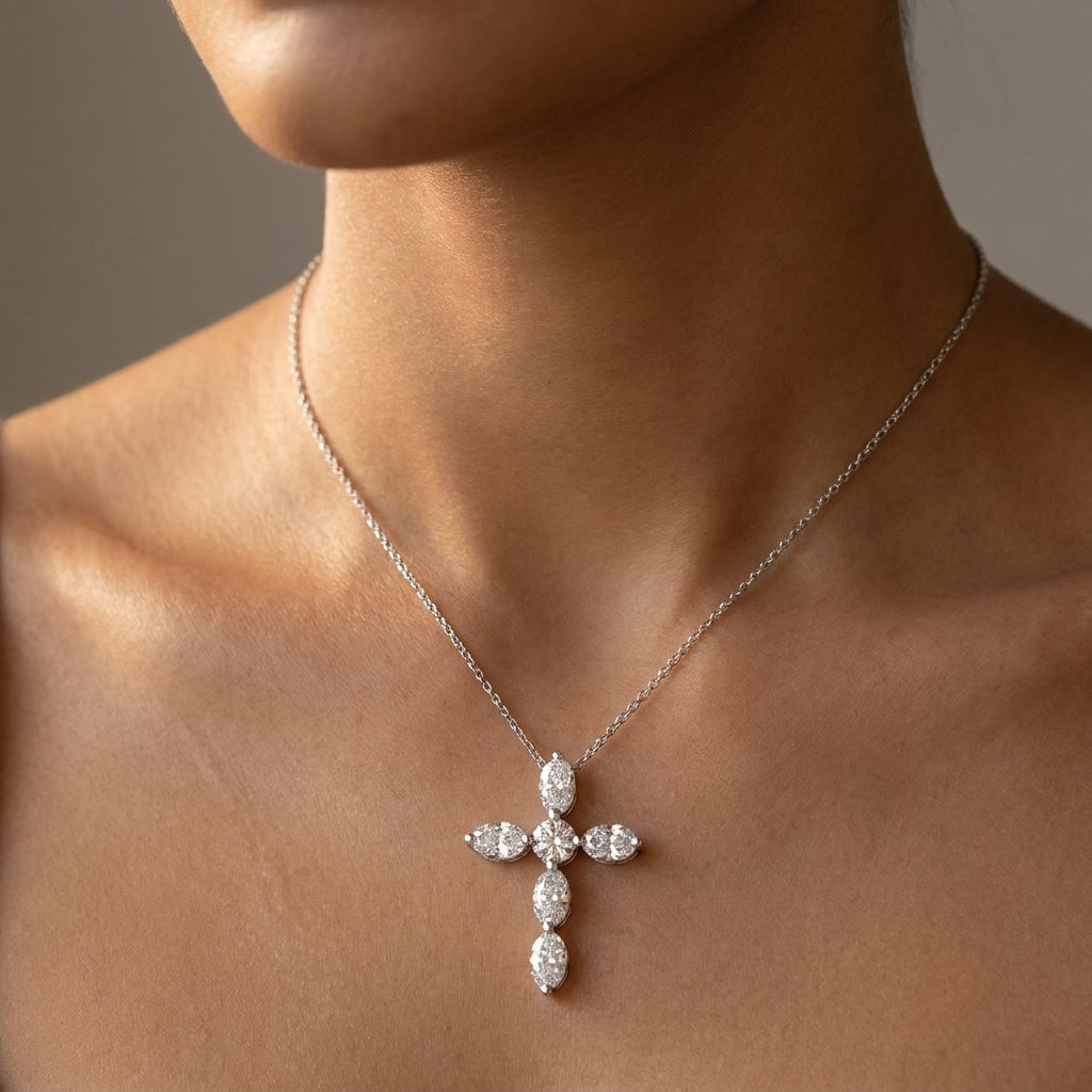 Meiara AI Lifestyle — Eve Oval Cross Pendant