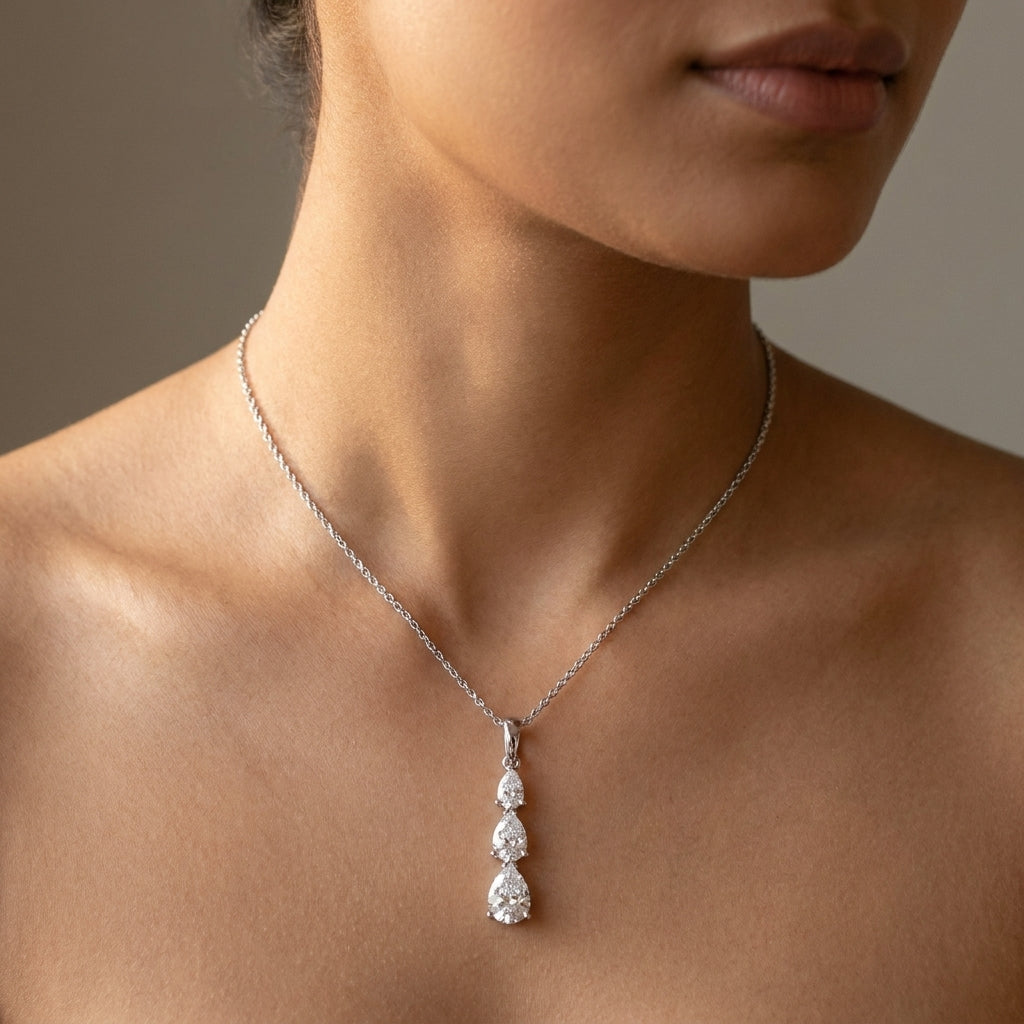 Meiara AI Lifestyle — Aria Pear Cascade Pendant