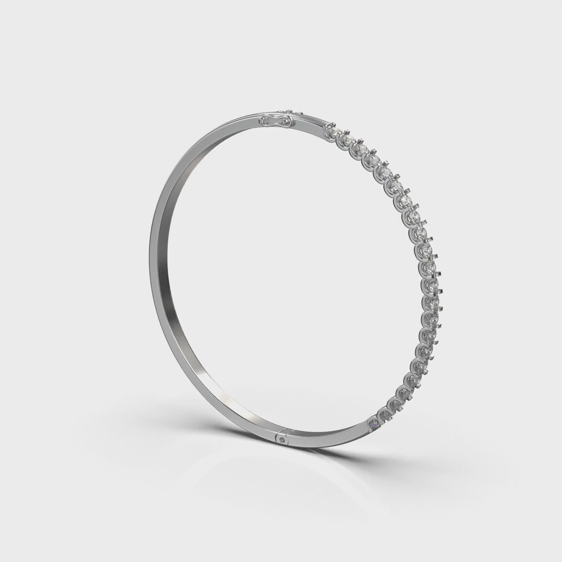 Thea Prong-Set Slim Bangle — 360 view
