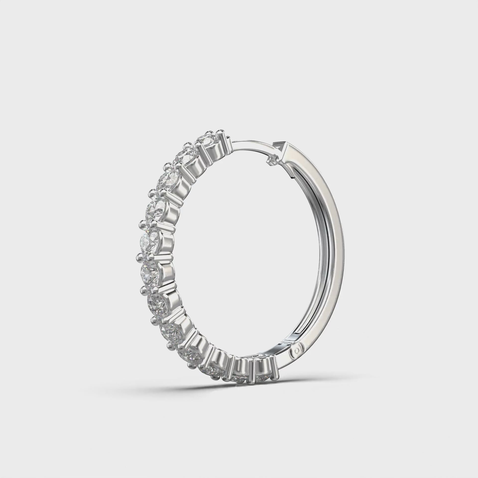 Eve Inside Out French Set Hoop Earrings — 360 view