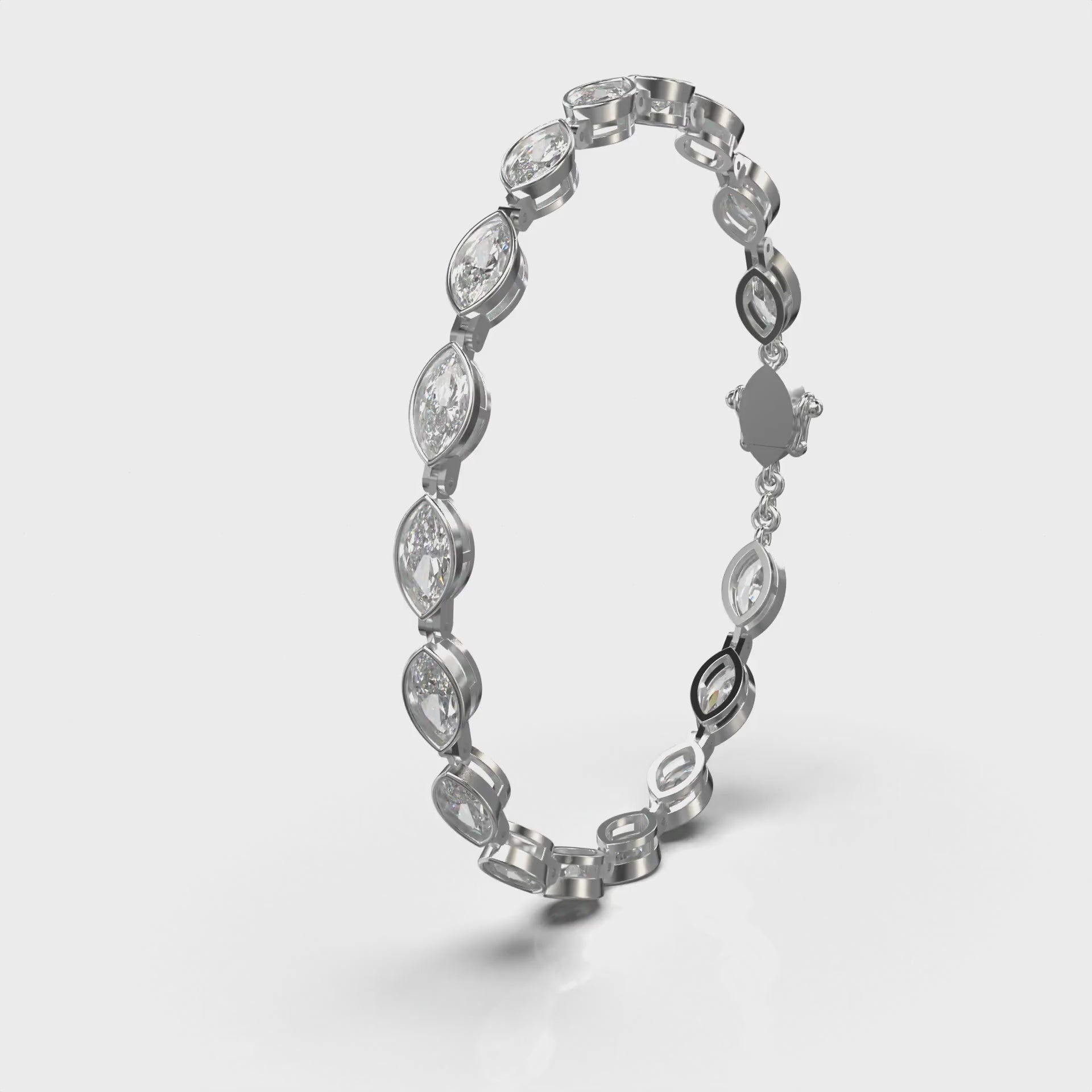 Rhea Marquise Bezel Bracelet — 360 view