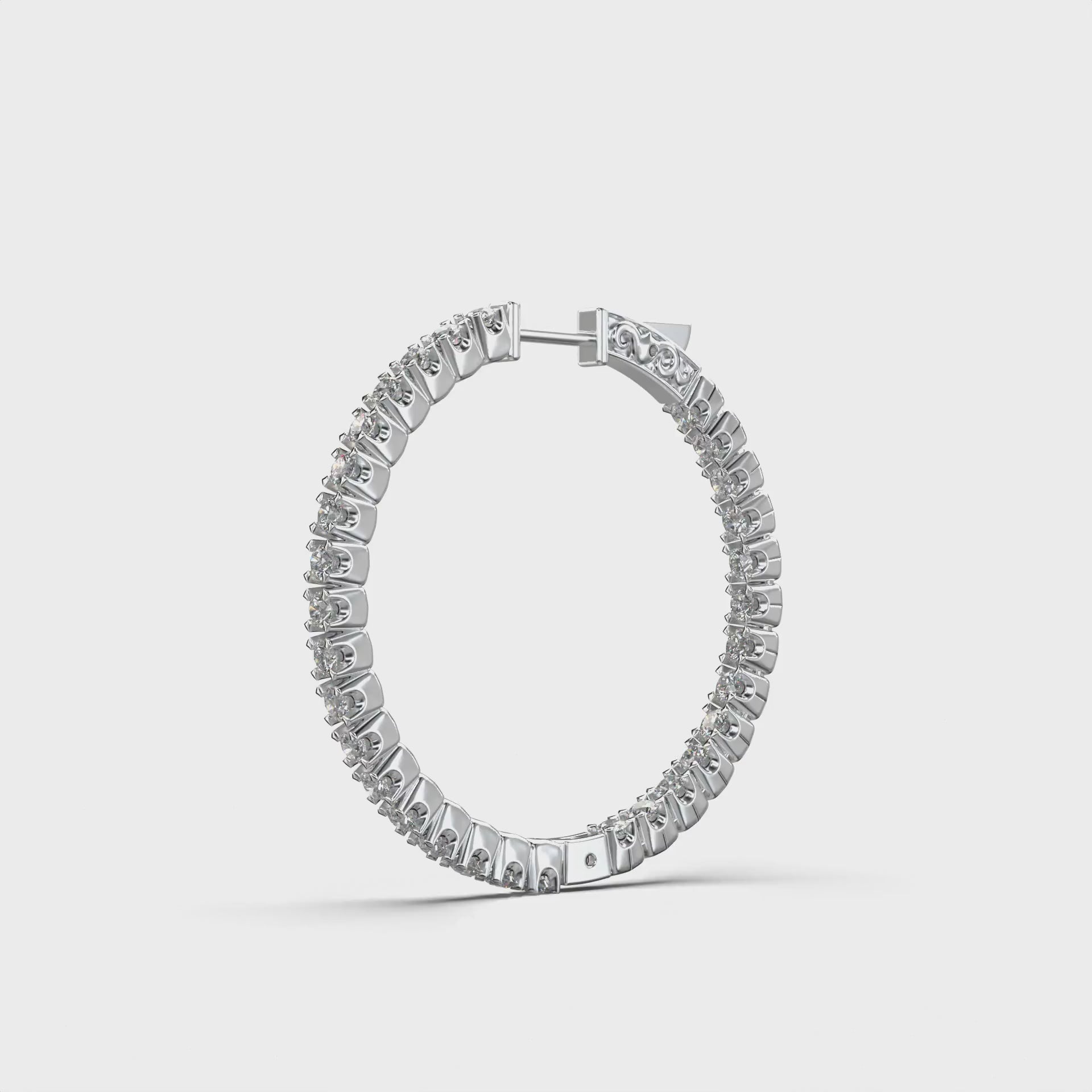 Eve Inside Out Hoop Earrings — 360 view