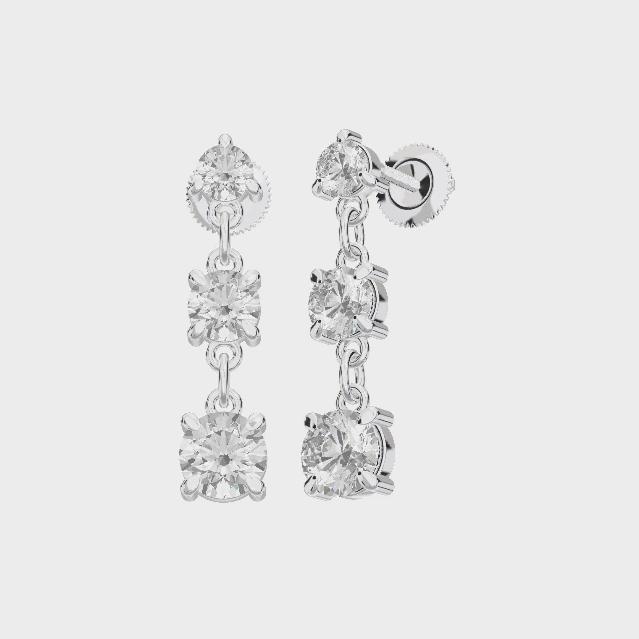 Aria Pia Drop Earrings — 360 view