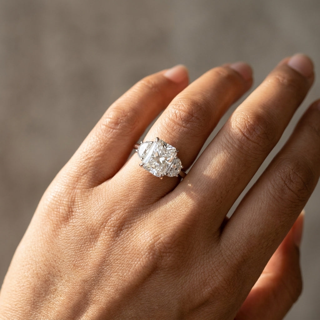 Meiara AI Lifestyle — Eve Eclipse of Love Three-Stone Ring