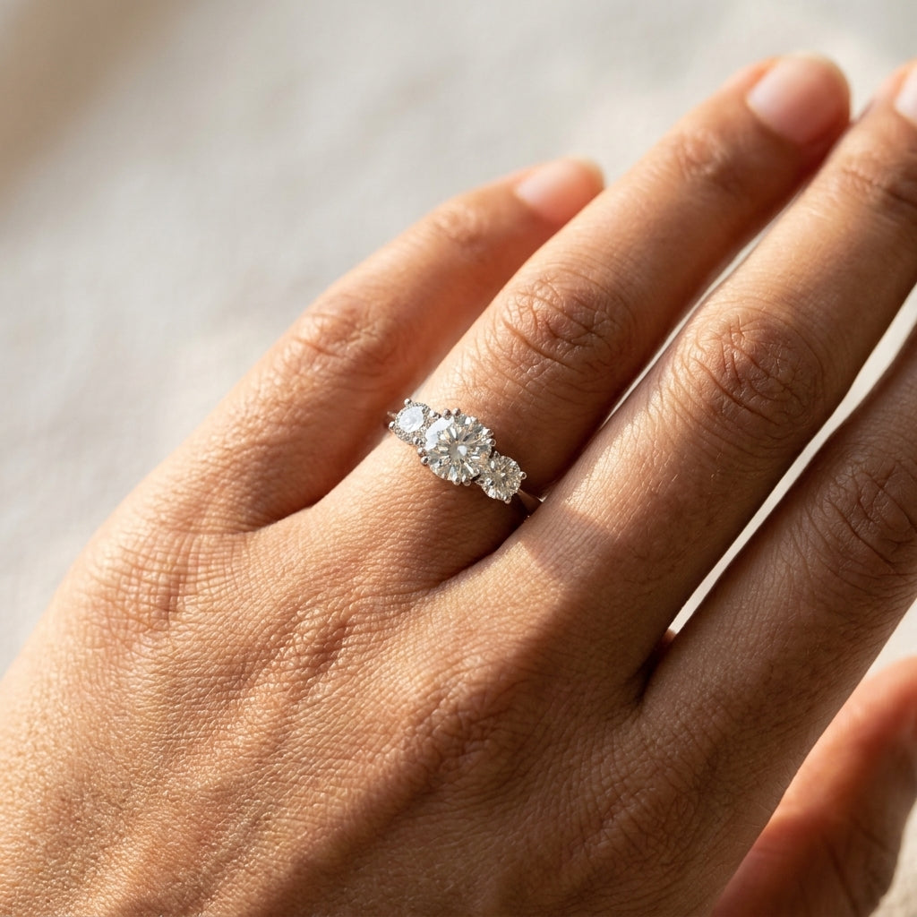 Meiara AI Lifestyle — Eve Round Brilliant Classic Engagement Ring
