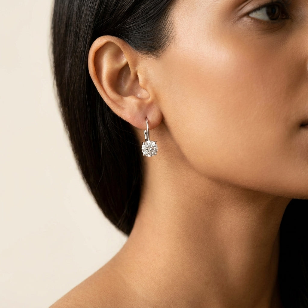 Meiara AI Lifestyle — Aria Round Brilliant Zion Drop Earrings