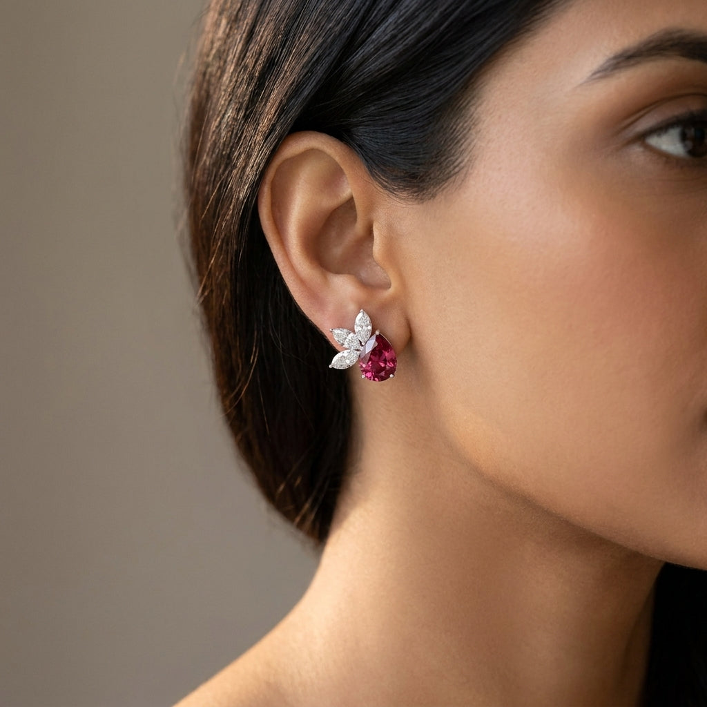 Meiara AI Lifestyle — Solis Ruby Glow Stud Earrings