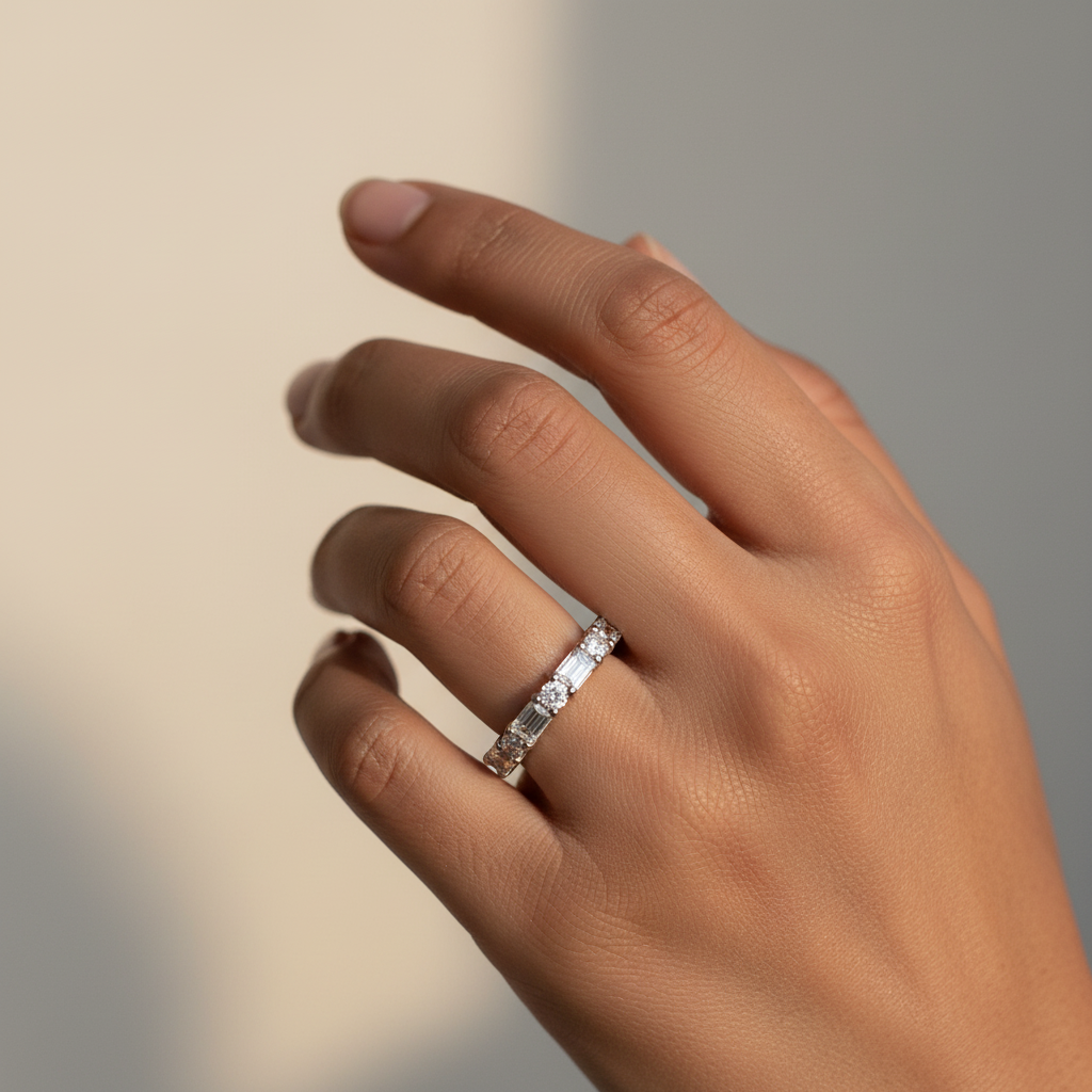 Meiara AI Lifestyle — Eve Side By Side Eternity Band