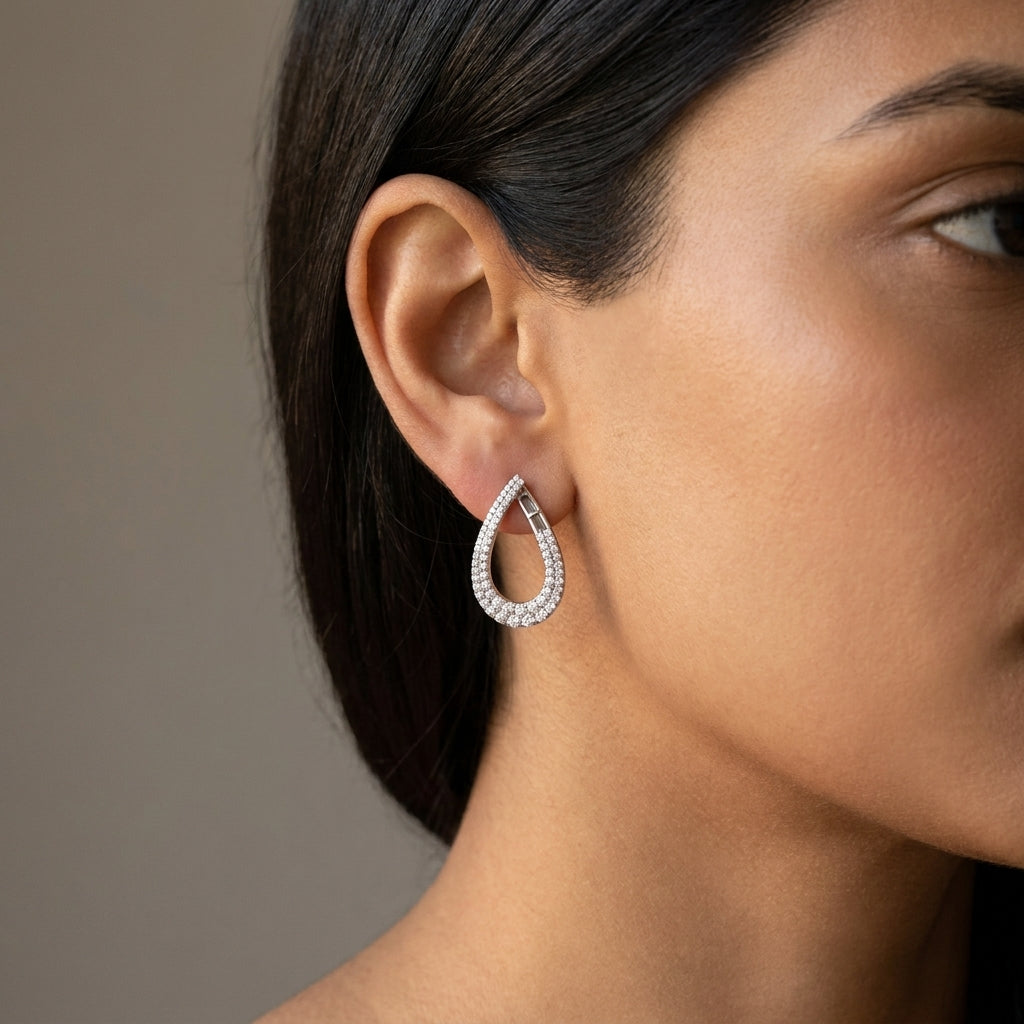 Meiara AI Lifestyle — Eve Teardrop Wraparound Hoop Earrings