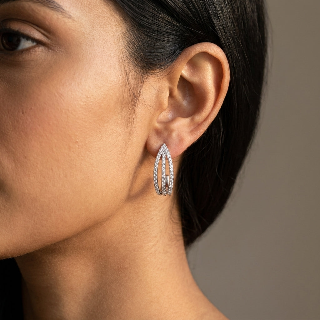 Meiara AI Lifestyle — Eve Triple Arc Hoop Earrings