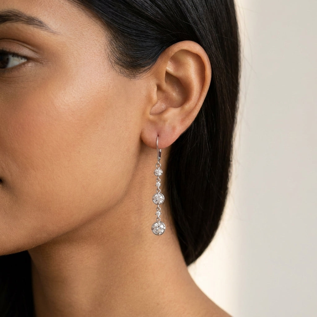 Meiara AI Lifestyle — Aria Triple Tier Drop Earrings